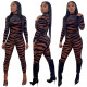 Women's Fashion Sexy Leopard Mesh Two Piece Set