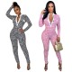 Women's Sexy Slim Fit Houndstooth Jumpsuit