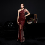 Women Sequins Celebrity Party Sexy Long Slim Evening Dress
