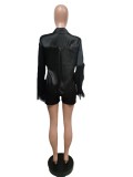 Fashion Shirt Shorts Tassel Casual Two Piece Set