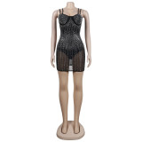 Sexy beaded Slim straps Nightclub Dress