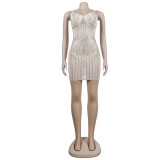 Sexy beaded Slim straps Nightclub Dress