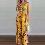 Women Elegant Print Sleevless Jumpsuit