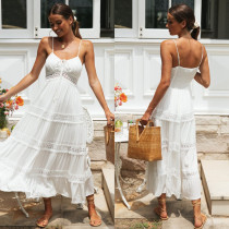 Bohemian Chic Strap  Lace Maxi Dress
