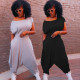 2022 Women's Fashion Casual Cotton Solid Color Loose Harem Jumpsuit