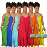 Women's Dress Sexy Bohemian Sling Maxi Dress Sleeveless Summer