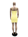 Summer Short Sleeve Solid Color Sling Women's Dress