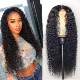 Wig Women Middle Part Long Curly Hair Headgear