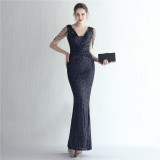 Women Sequin Sequin Long Evening Dress