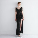 Women Sequin Sequin Long Evening Dress