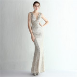 Women Sequin Sequin Long Evening Dress