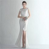 Women Sequin Sequin Formal Party Slit Sequin Long Evening Dress