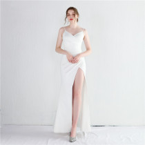 Women straps Slit Dinner Slim Long Mermaid Dress Exhibition Evening Dress Women straps Slit Dinner Slim Long Mermaid Dress Exhibition Evening Dress