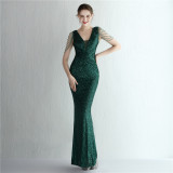 Women Sequin Sequin Long Evening Dress