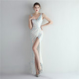 Women Sequined Sequin Long Evening Dress