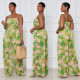 Women's Summer Flower Sling Loose and Sweet Casual Jumpsuit