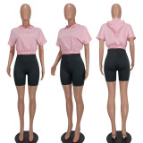 Women's Fashion Casual Solid Color Hooded Two Piece