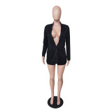 Women Fashion Spring/Summer Blazer+ ShortsTwo-Piece Set