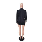 Women Fashion Spring/Summer Blazer+ ShortsTwo-Piece Set