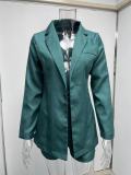 Women fashion Blazer+Shorts with belt Two-piece