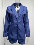 Women fashion Blazer+Shorts with belt Two-piece