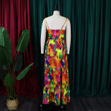 Summer Straps Print Sexy Fashion Style Maxi Dress