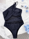 Women  Cutout Sexy Drawstring Bodysuit Swimwear Bikini