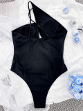 Women  Cutout Sexy Drawstring Bodysuit Swimwear Bikini
