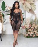 Fashion Corset Underwire Sling T Stripe Lace Casual Sexy Jumpsuit