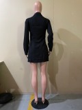 Women Spring Fashion Slit Turndown Collar Shirt