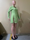 Women Spring Fashion Slit Turndown Collar Shirt