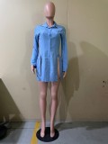Women Spring Fashion Slit Turndown Collar Shirt