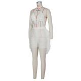 Sexy Ladies Knitting Fringe Beach Shorts Two-Piece Set