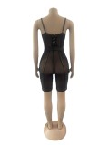 Fashion Corset Underwire Sling T Stripe Lace Casual Sexy Jumpsuit
