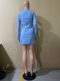 Women Spring Fashion Slit Turndown Collar Shirt