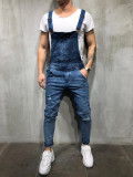 Men'S Denim Bib Suspender Men'S Denim Pant Jumpsuit