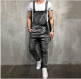 Men'S Denim Bib Suspender Men'S Denim Pant Jumpsuit