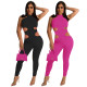 Women Solid Color Fashion Sexy Cut Out Sleeveless Jumpsuit