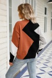 Winter Basic Diamond Pullover Sweater Long Sleeve Round Neck Hipster Plus Size Knitting Shirt
