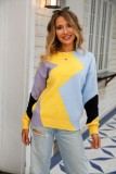 Winter Basic Diamond Pullover Sweater Long Sleeve Round Neck Hipster Plus Size Knitting Shirt