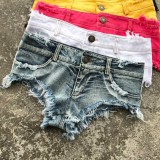 Low Waist Denim Shorts Women clothes Sexy Ripped Slim Fit Denim Pants