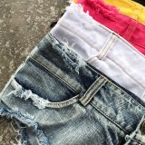 Low Waist Denim Shorts Women clothes Sexy Ripped Slim Fit Denim Pants