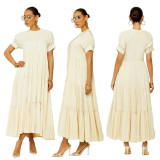 Autumn Women clothes Lace Skirt Loose Slim Fit French Lazy Casual Knitting Dress