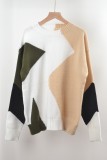 Winter Basic Diamond Pullover Sweater Long Sleeve Round Neck Hipster Plus Size Knitting Shirt
