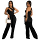 Women One Shoulder Irregular Jumpsuit