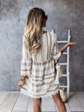 Women clothes summer V Neck lace Patchwork casual dress