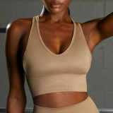 Spring/Summer Seamless Yoga Wear High Waist Fitness Pants Women Yoga Set