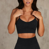 Spring Summer sports bra seamless yoga clothes trousers fitness short sleeve women yoga Set