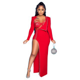 Summer Women Sexy Irregular Long Sleeve Dress