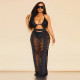 Plus Size Women Cutout Fringe Beachwear Two-Piece Set